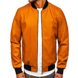 Veste bomber en toile matelassée unie à fermeture éclair de haute qualité, conçue sur mesure pour hommes, col montant, imperméable, coupe-vent, hiver - Product Image 1