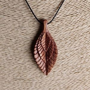 BIJOUX COLLIERS POUR FEMMES HOMMES NATUREL GRAND BOHO TRIBAL SONO BOIS Pendentif sur cordon réglable Collier fait main - Product Image 6