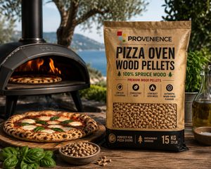 Briquettes de bois pour four à pizza 15kg, bois d'épinette, diamètre 50mm, faible teneur en cendres, combustion propre, faible production de poussière - Product Image 5
