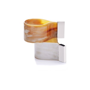 Cuerno de búfalo elegante mesa de comedor servilletero anillos para servilletero de madera personalizado vajilla producto antiguo para el hogar - Product Image 2