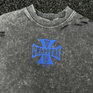 เสื้อสเวตเตอร์คอกลมสำหรับผู้ชาย, เสื้อสเวตเชิ้ตคอกลมโอเวอร์ไซส์เปิดไหล่ผ้าฝ้าย100% แนววินเทจซักได้ Y2K - Product Image 4