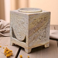 Diffuseur d'huile aromatique Bouddha décoratif Brûleur d'huile en pierre spirituelle pour l'aromathérapie, la décoration intérieure tranquille et les cadeaux de pleine conscience