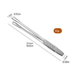 Restaurante comida tostada Tong plata acero inoxidable calidad superior acabado perfecto cocina herramienta esencial comedor accesorio - Product Image 6