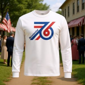 T-shirt promozionale a maniche lunghe Bicentennial Vintage 1976 America 200 Years - Product Image 3