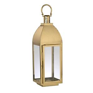 Lanternes en fonte d'aluminium de conception standard plaquées en laiton pour la maison et les lanternes de bougie de décoration d'éclairage de table de mariage - Product Image 5