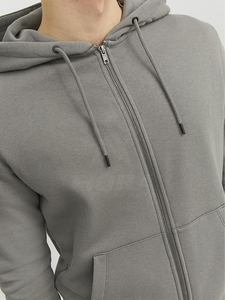 Sweat à capuche zippé Boxy en coton de haute qualité Sweats à capuche épais et surdimensionnés à double fermeture éclair personnalisés pour hommes - Product Image 2