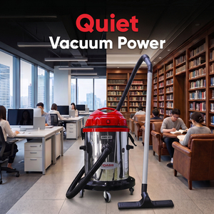 Aspirateur industriel 50L 1,6 kW en acier inoxydable, collecteur de poussière, machine de nettoyage de sols avec tuyau et buses - Product Image 4