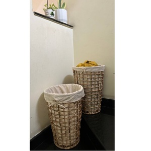 Panier de rangement pour vêtements en jacinthe d'eau, écologique, multi-usages, fait main, style simple, couleur naturelle, nouvelle arrivée - Product Image 1