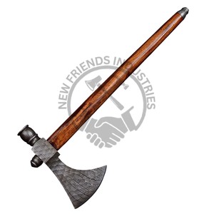 Damascus Steel Pipe Axe Tomahawk DIY Grade Sharp Cutting Edge <b>for</b> Hunting and Camping Axe High Quality Forged Smoking Axe - Product Image 2