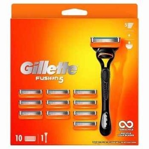 มีดโกนจิลเลตต์ ฟิวชั่น5 สำหรับผู้ชาย ด้ามจับ 1 อัน พร้อมใบมีดสำรอง 5 ใบ สีดำ - Product Image 1
