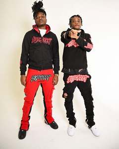 กางเกงวอร์มมีฮู้ดสำหรับผู้ชายกางเกงวอร์มแฟชั่นตามสั่ง500gsm ผ้าฝ้ายบ็อกซี่เฮฟวีเวต100% พิมพ์ลายสกรีน - Product Image 2