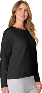 Suéter Corto Informal de Otoño Personalizado al por Mayor, Suéter de Cuello Redondo de Felpa de Algodón Suave para Mujer, Color Marrón Liso - Product Image 4