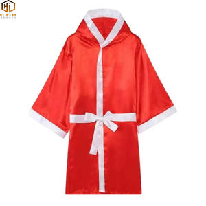 Venta al por mayor bata de boxeo con capucha vestido de Kick Boxing MMA Muay Thai traje/logotipo personalizado batas de boxeo de combate - Product Image 4