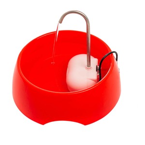 Fuente de agua para mascotas Aqua First 1.2L/42 floz para mascotas (gatos y perros)-Rojo - Product Image 4