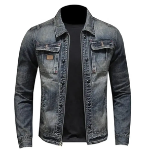 Chaquetas de mezclilla para hombre Tallas grandes Disponible Ropa de invierno al aire libre con material de tela de aspecto rasgado - Product Image 3