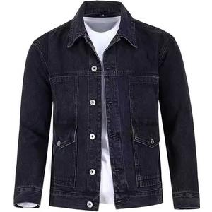 2024 Winter Custom Logo Plus Size Casual Bomber Denim <b>Jacket</b> Outdoor Sport Work Denim Vintage Breathable <b>Jeans</b> <b>Jacket</b> for <b>Men</b> - Product Image 6