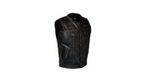 Chaleco de Cuero Genuino Negro Hecho a Mano para Hombre, Ecológico, Transpirable, Estilo Vaquero Casual de Invierno, Calidad Premium Western Champ - Product Image 6