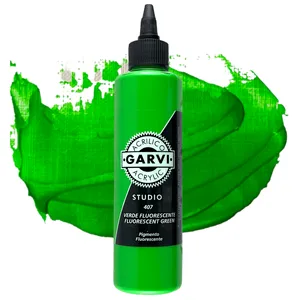 Pintura de acrílico cremosa garvi, arte artesanal verde fluorescente e garrafa diy de 200ml