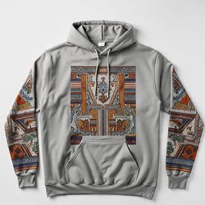 Sudadera con capucha de algodón con cremallera para hombre 100% algodón con logotipo Cómoda cremallera completa para ropa informal al aire libre o deportiva Suave Durable y elegante - Product Image 5