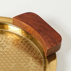 Bandejas de servicio de metal de lujo modernas personalizadas Bandeja decorativa de Ramadán y boda multifuncional en varios colores - Product Image 6