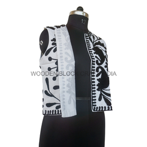 เสื้อผ้าฤดูใบไม้ร่วงฤดูหนาวแบบสั้น งานปักซูซานีทำมือ แบบกลับด้านได้ เป็นมิตรกับสิ่งแวดล้อม ลายดอกไม้ สวยงาม สไตล์วินเทจอินเดีย โบโฮ - Product Image 3