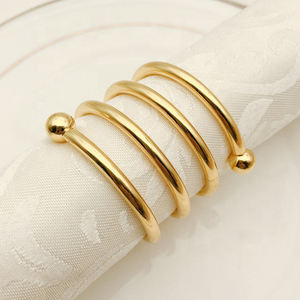 Cute Custom Made Dining Table Decor <b>Metal</b> Napkin <b>Rings</b> Napkin Holder with Golden & Silver Plated - Product Image 3