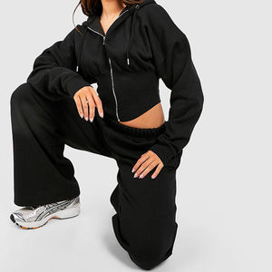 Conjunto Deportivo de 2 Piezas con Sudadera con Capucha y Pantalones Deportivos Casuales de Algodón 100% con Logotipo Personalizado Unisex - Product Image 1