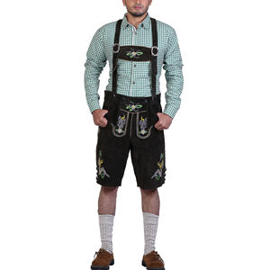Best Lederhosen <b>Men</b> Genuine Leather Authentic German Lederhosen for <b>Men</b> Oktoberfest 2025 Outfit Dark Olive <b>Green</b> Bavarian <b>Short</b> - Product Image 5