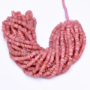 AAA Rhodochrosite 5mm-6mm Lisse Heishi/Perles D'espacement | 16 "Strand | Disque De Pierres Précieuses Semi Précieuses Rhodochrosite Naturelle/Perles De Pièce - Product Image 2