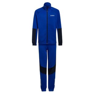 Último diseño al por mayor logotipo personalizado Zip up Sudadera con capucha y pantalones de chándal conjunto Joggers hombres algodón blanco liso chándal - Product Image 1