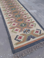 Hochwertige Wolle Jute Durrie Kelim Teppich Runner Teppich Handmade Home Decor Flache Dekoration für Wohn-und Schlafzimmer Halle Büro