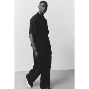 กางเกงลำลองผู้ชายทรงหลวมสไตล์สตรีทแวร์ ขากว้าง ทรงหลวมสบาย เหมาะสำหรับใส่ทำงาน ลายทาง เอวยางยืด ทรงคาร์โก้ แฟชั่น - Product Image 5