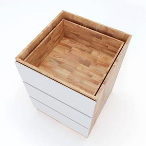 Módulo de Mueble de Cocina Bajo Minimalista MTBD005 con 3 Cajones 40x58x82 (cm) de Aglomerado y Melamina para Fregadero - Product Image 4