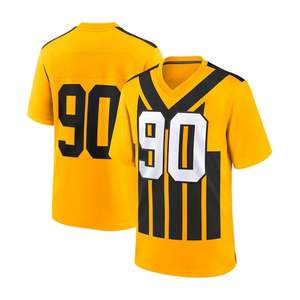 Camisetas de fútbol americano ligeras y transpirables personalizadas que absorben la humedad, camisetas deportivas estampadas para hombres, mujeres y jóvenes - Product Image 4