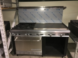 Best trade for new Series 60 Gas <b>electric</b> Restaurant Range w/ 6 Open Burners, 24 Left <b>Griddle</b> 2 Convection Ovens - Product Image 1