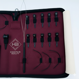 Kit de Herramientas para Extensiones de Cabello HOOPER COMPANY, Acero Inoxidable Profesional, Tijeras, Pinzas, Cinta Adhesiva, con Logotipo, Oferta Especial - Product Image 4