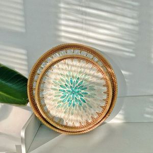 ถาดไม้ลายดอกไม้ขนาดที่กำหนดเองถาดรองกระดูกโลหะทนทานเรซิ่นของประดับตกแต่งบ้านถาดเสิร์ฟแบบวินเทจ - Product Image 6