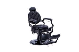 Fauteuil de Barbier en Cuir Doré Style Victorien avec Repose-Pieds Hydraulique Réglable et Pivotant pour Salon de Beauté et Hôtel - Product Image 4