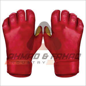 Professional Long Cuff Goatskin Digital Leather <b>Baseball</b> Batting Gloves Professional Unisex Softball Batting Gloves - Product Image 1