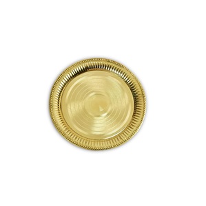 Assiette de présentation pour repas de mariage à l'hôtel Produit de bonne qualité Assiette en laiton de qualité supérieure Forme ronde en gros Meilleure assiette de finition - Product Image 3