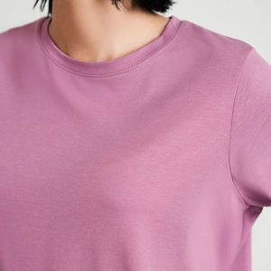 Wholesale Custom 100% Cotton Women T <b>Shirt</b> High Quality Plain Oversized Summer Casual Short Sleeve Solid Color Crew Neck Tee - Product Image 6
