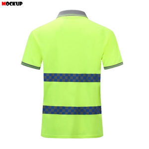 Polos de seguridad de dos tonos para hombre, camisas reflectantes de alta visibilidad con bolsillos, último diseño - Product Image 2