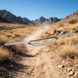 Manillar de Motocicleta Plano de Aluminio Satinado de 22 mm para Motos Cross Enduro Motard, con Accesorio de Barra Transversal, para Modificación/Actualización - Product Image 3