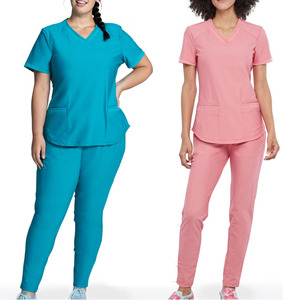 Uniformes Médicos Personalizables para Mujer, Conjuntos de Uniformes para Enfermeras, Doctoras, Hospitales, Clínicas Dentales, 2 Piezas - Product Image 2