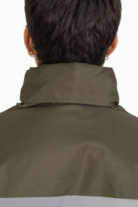 Chaqueta Impermeable Unisex Ligera, Reutilizable, Cortavientos, con Tiras Reflectantes, Plegable, con Capucha, Color Caqui, de Poliéster, para Campamento al Aire Libre - Product Image 6