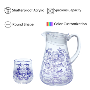 [Holar] Taiwan Made 1900 ml 65 onces Carafe à eau transparente en plastique acrylique étanche avec couvercle - Product Image 3