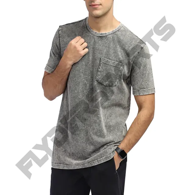 Herren Baumwolle gewaschen Kurzarm-T-Shirt Übergröße hängende Schultern T-Shirt individueller digitaldruck Logo T-Shirt Oberteile