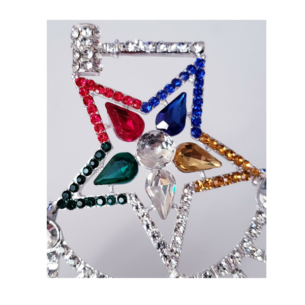 Лучший Freemason Masonic OES Matron серебряные стразы O.E.S Регулируемая Корона масонская Корона