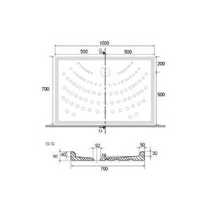 Plato de Ducha de Cerámica Blanco Matera H6 100X70, Categoría de Productos Alfombrillas de Baño - Product Image 3
