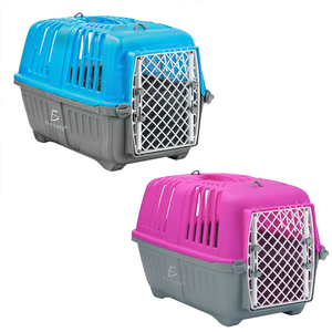 Large Breathable Pet Carrier <b>Box</b> for Dogs and <b>Cats</b> 46x27x28 cm Solid Pattern PC Material Travel Bag for Dog Strollers - Product Image 1